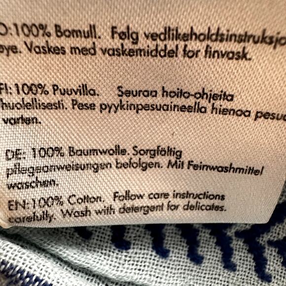 Cecilie Copenhagen Judith Fluted Shirred Cotton Jacquard Mini Dress Blue Small - Picture 6 of 7